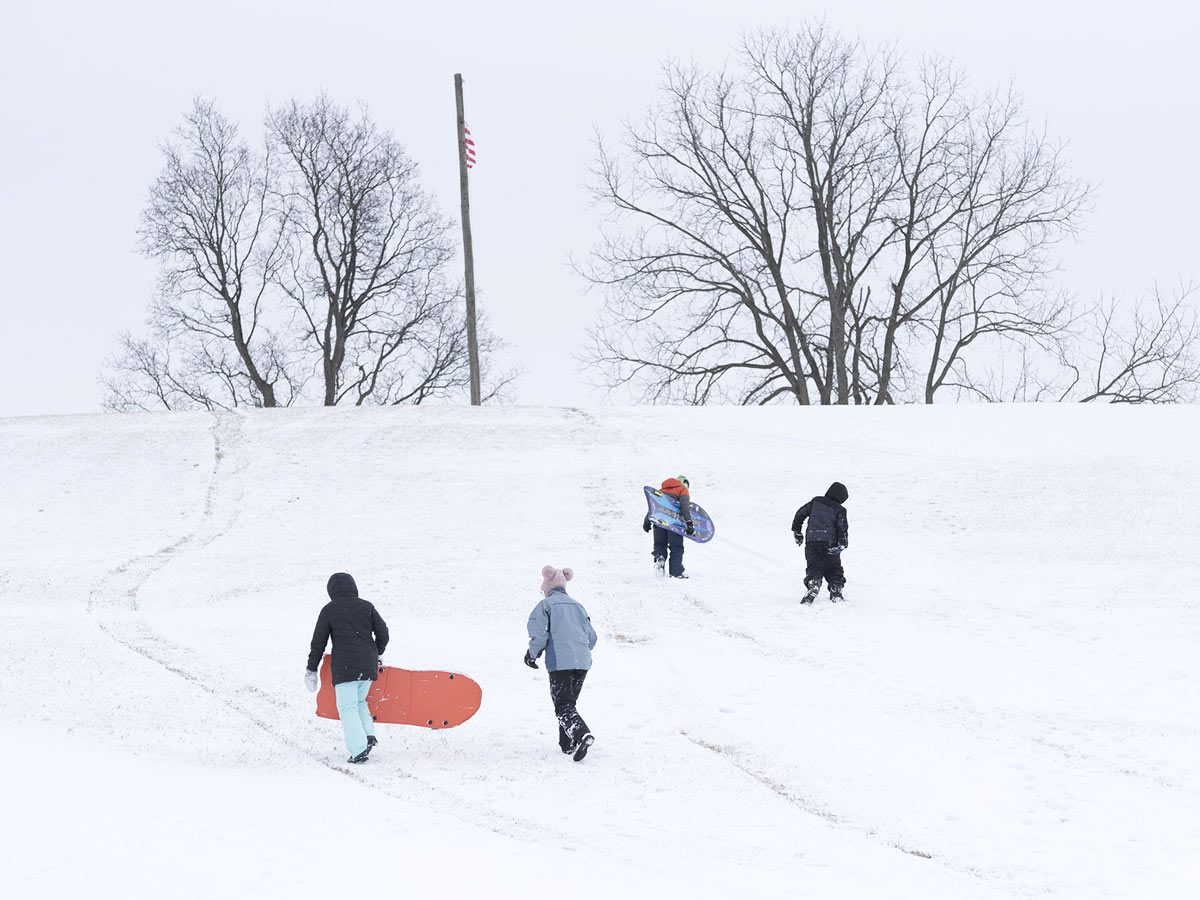 Sledding at Double H Farms