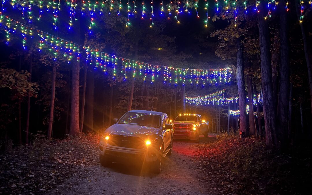 Thousands of lights from the comfort of your warm vehicle